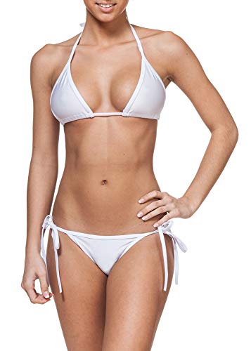 Gary Majdell Sport Womens Liquid Metallic Shiny and Matte String Bikini 2 Piece Swimsuit Set
