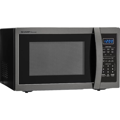 Sharp-SMC1452CH-Carousel-14-Cu-Ft-Countertop-Microwave-Black-Stainless-Steel