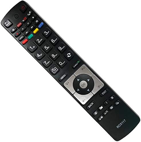 EAESE Replacement Hitachi TV Remote Control RC5117 Remote for All Hitachi TV Remote with YouTube Netflix Fit Buttons - No Programming Required Universal Remote