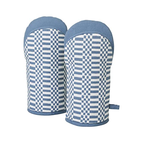 Penguin Home Oven Gloves,Heat Resistant, Colour - White & Blue, Eco Friendly & Sustainable,Frog shaped Oven Mitts,Cotton with 100% polyester filling, Cooking Baking Grilling BBQ,Size - 18x32cm