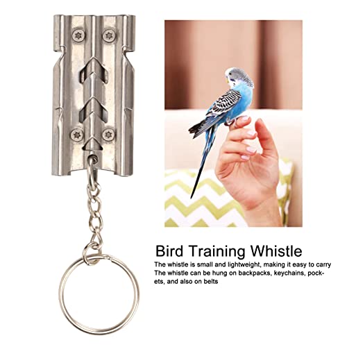 Bird Training Whistle, High Decibel Sound Stainless Steel Parrot Training Whistle for Flight Training Tools for Birds - Image 3
