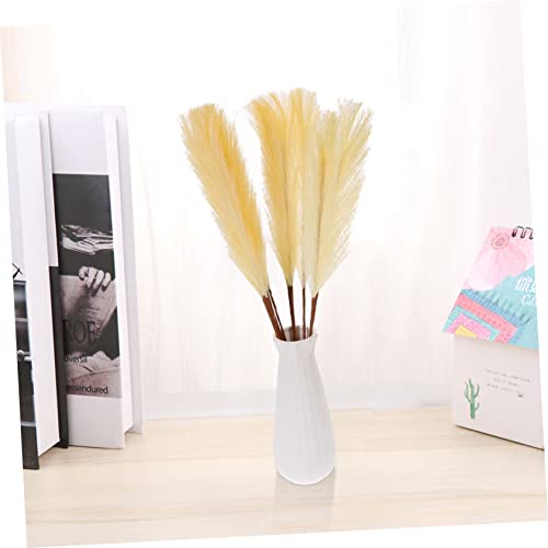Ramo de 10 flores artificiales amarillas secas decorativas miniatura 6