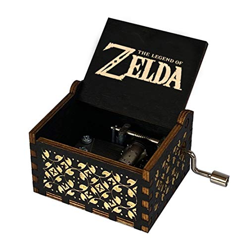 Evelure Carillon di Legno Thème de Zelda, Scatole Musicali in Legno Intaglez Un Mano et intaillez Un Mano Creativi I Migliori Regali (Black-b) Cover