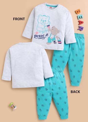 Image of LuvLap Baby Boys 100% Cotton Full Sleeve Boys T-Shirt & Pyjama Sets, Pack Of 3