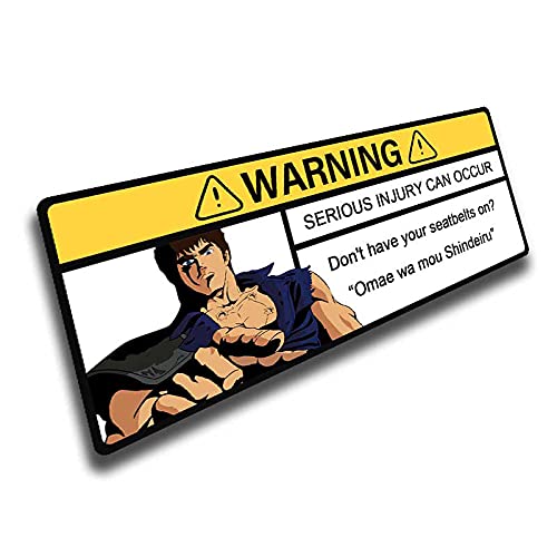 EARLFAMILY 5.1'' for Driving Safety Warning Anime Car Stickers Cartoon Decal Car Accessories Sun Visor Window Decor (Style E)