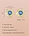 Rose Flower Gold Plated Stud Earrings For Women 925 Sterling Silver Post,Cubic Zirconia Hypoallergenic & Nickel Free Jewelry