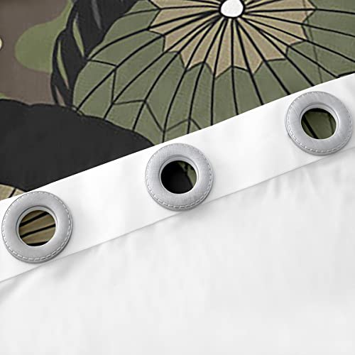 Camouflage Curtains Military Parachute Window Curtains for Bedroom Living Room for Kids Boys Girls Camo Window Drapes Army Green Black Window Treatments W52*L63 - Image 4