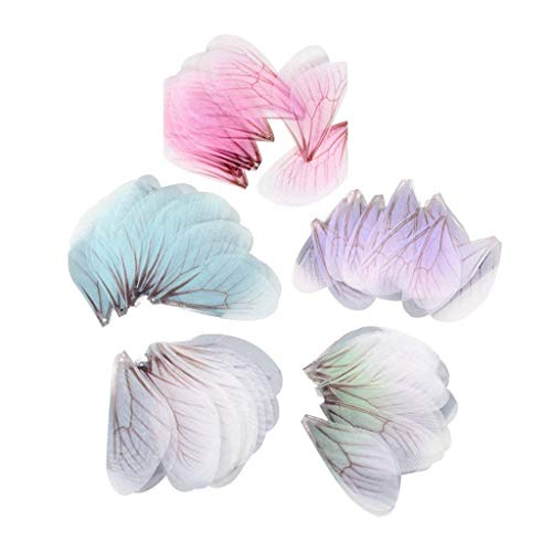 Lot de 50 breloques aile de libellule colorées pour bijoux femme