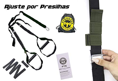 Fita De Treinamento Suspenso Suspensão funcional pilates kit (VERDE MILITAR)