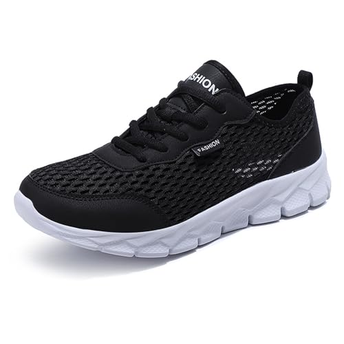 Chaussures de course blanches taille 43 pour homme : baskets d'été légères à lacets