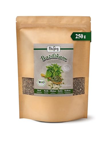Biojoy - Biojoy Basilic BIO (250 g), séché et trituré, Feuilles de Basilic (Ocimum basilicum)