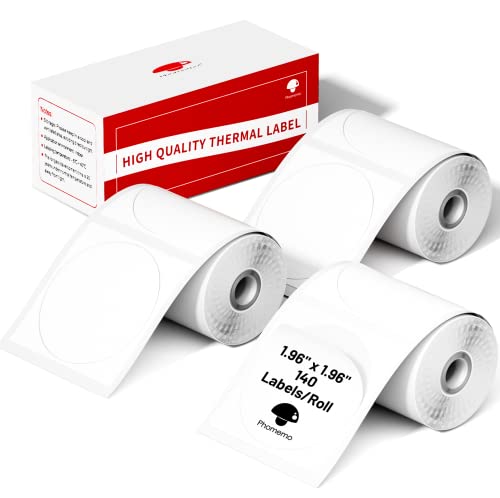 Phomemo Papel térmico de círculo redondo M110/M221/M220/M120/M200/M110S 1,96