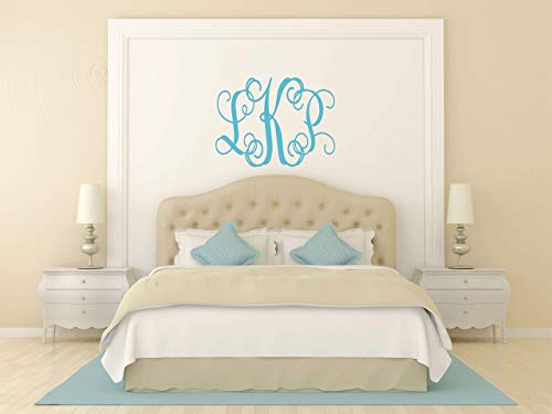 Lucylews Monogram Wall Decal Personalized Teen Dorm Room Decor 3 Letter Monogram - Thumbnail 5