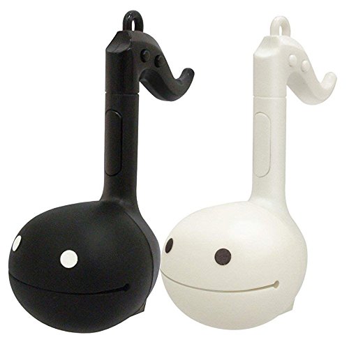 Otamatone [MELODY Series] Japanese Electronic [MINI Size] Musical Instrument [11 Pre-Programmed Music] Portable Synthesizer from Japan [English Instruction], Black+White [Set of 2 (1 of Each Color)]