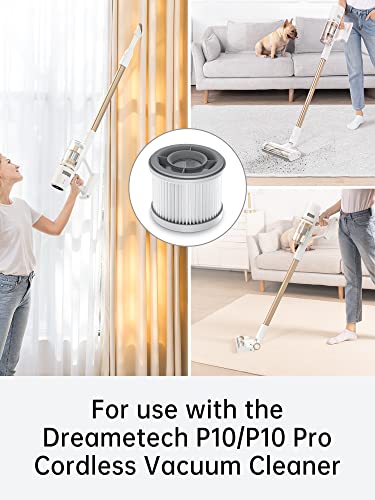Dreametech Replacement Hepa Filter, Washable Cartridge Filters For P10/P10 Pro Cordless Vacuum Cleaner #TOP4