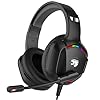 Gaming Headset with Microphone for Pc, Xbox One Series X/s, Ps4, Ps5, Switch, Stereo Wired Noise Cancelling Over-Ear Headphones with Mic, RGB, for Computer, Laptop, Mac, Nintendo (Black)