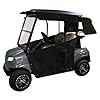 Golf Cart Cover – Fits Club Car Onward, DoorWorks fits Golf Bags, Utility Boxes, Rear Facing Seats Precedent and Tempo Sunbrella Canvas Hinged Door Golf Cart Enclosures Jet Black