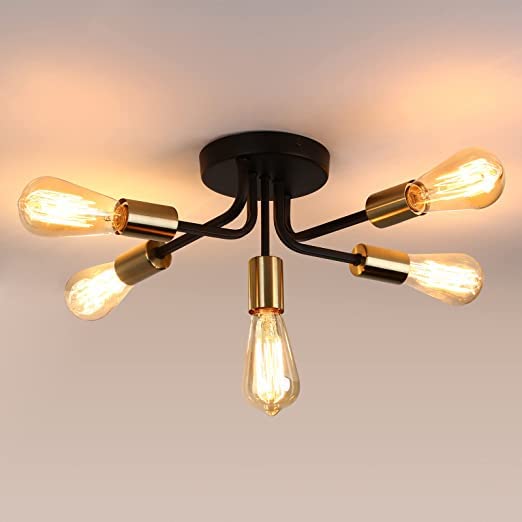 Lustre Sputnik moderne 5 lumières pour illuminer chaleureusement votre chambre