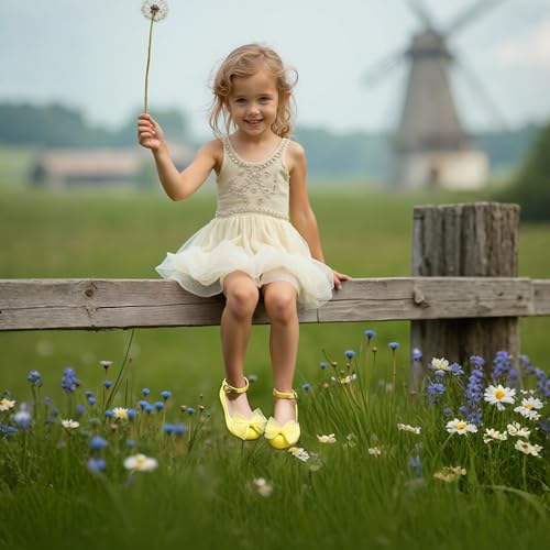 THEE BRON Toddler Little Girl Mary Jane Dress Shoes Princess Ballerina Flat Shoes3