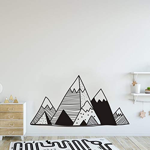 Juruoxin Mountains Vinyl Wall Sticker Art Geometric Decoration For Home Decal Nursery Design Kids Boy Girl Playroom Bedroom Decor Ymx42 (Black, 80X42Cm) #TOP12