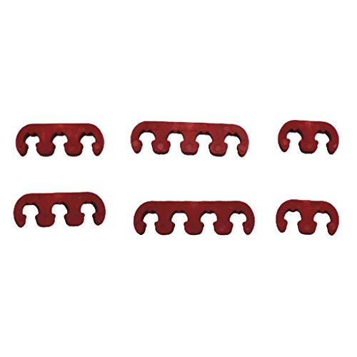 Conjunto de 6 pares de cabos de vela de ignição vermelha de plástico da Homyl para Chevy Ford
