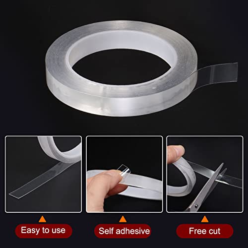 Image of HARFINGTON 2pcs Caulk Strip Tape Clear 0.6 inch x33Ft Waterproof Sealing Tape with Sealing Tool for Kitchen Cooktop Sink Bathtub Shower Toilet