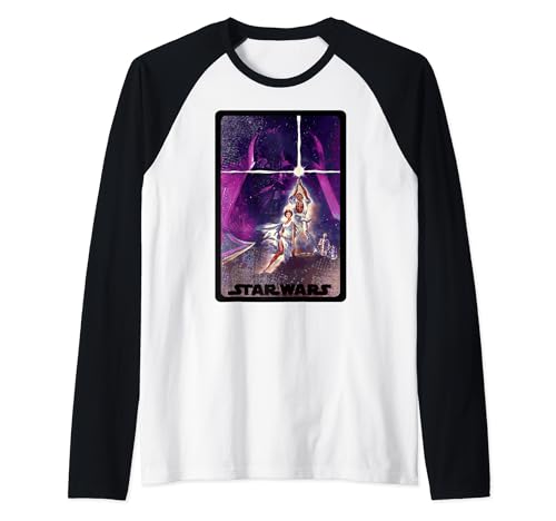 T-shirt Raglan Star Wars Poster Sabre Laser Vêtement Baseball Pop Culture