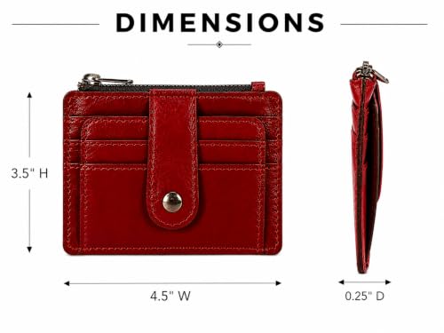 Image of Patricia Nash Leather Cassis ID Card Case Wallet, Lava Red