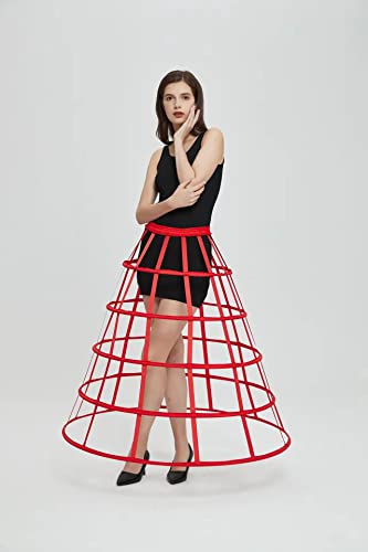 Image of Women Crinoline Petticoat Hoops Skirt Short Half Slip Underskirt for Girls Wedding Bridal Underskirt Slip
