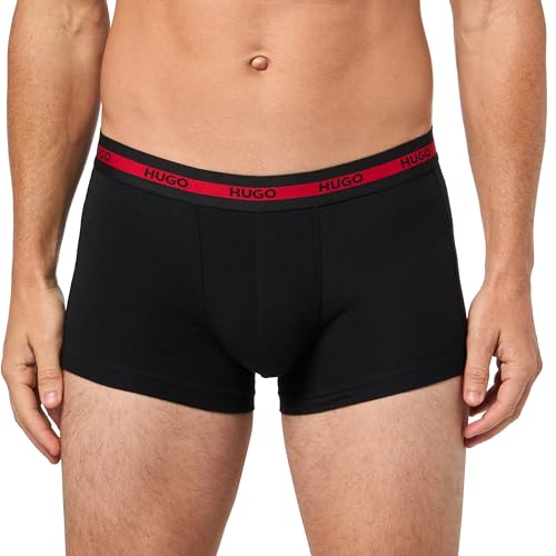 HUGO Men's 3 Pack Bold Logo Cotton Stretch Trunks2