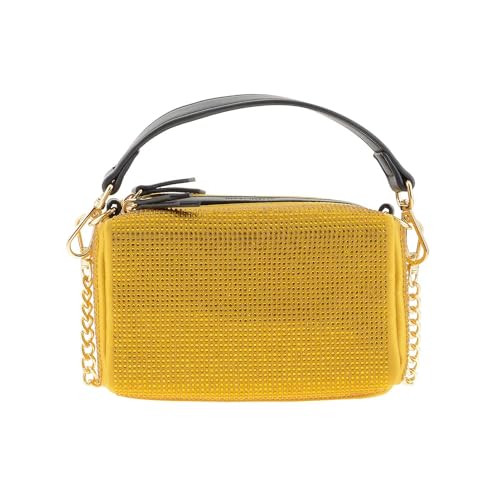 PEPE MOLL Bolso de Mano Amarillo en Raso y Brillos...