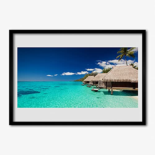 Affiche avec cadre 70x50 cm paysage de mer Tulup pour sublimer le salon ou la cuisine