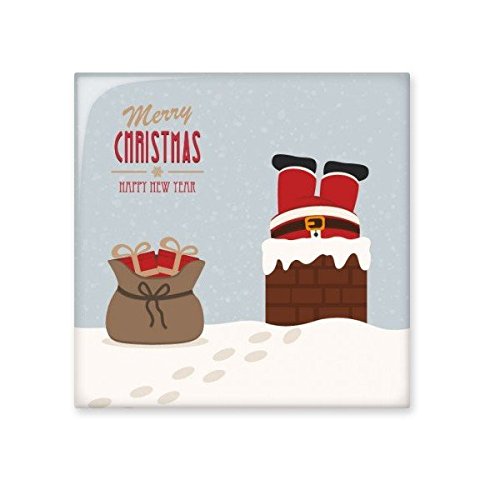 Cadeau Nouvel An carreau de céramique décoratif Père Noël de taille S
