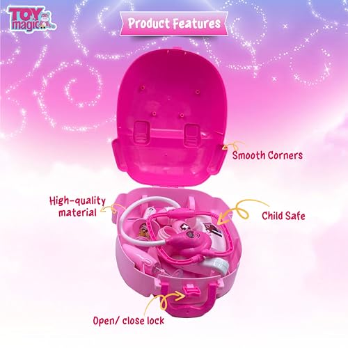 Image of ToyMagic Princess Doctor Playset for Kids |Convertible Suitcase with Battery Operated Pretend Play Toy for Boys & Girls 3+ Years| Doctor Kit Toyset Perfect for Gift | retend Play Learning Toy