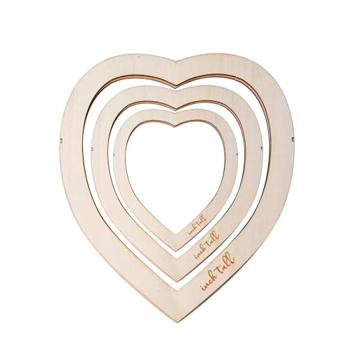 Qianly 3 Pieces Macrame Cutting Molds DIY Crafts Making Wood Macrame Cord Tool DIY Crochet Portable Room Macrame Wall Hanging Tool, Heart Shaped