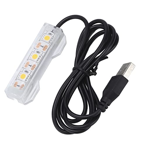 Tnfeeon USB LED Aquarium Light, 20 cm Unterwasser Lampe mit Mehrfarben Beleuchtung für Aquarien, Korallen & Wasserpflanzen, 12V, Einfache Installation
