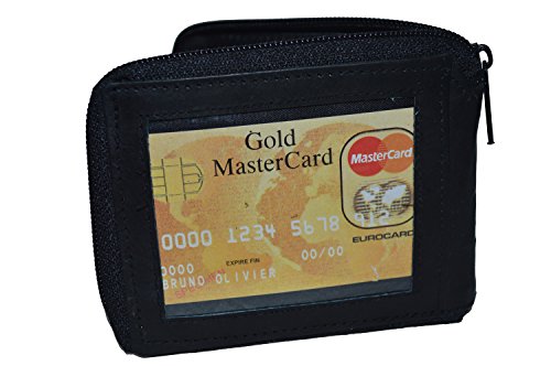 Leatherboss High End Leather Zip Around Mens Wallet #1456cf