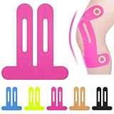 10 Stück Kinesiotapes Knie,Kinesiotapes Vorgeschnitten Knie,Ohne Shere,Wasserfestes & Elastisches Physio Tape für Wasserdicht Zum Schutz der Knie Beim Training,24.9x 21.9cm,5 Farben