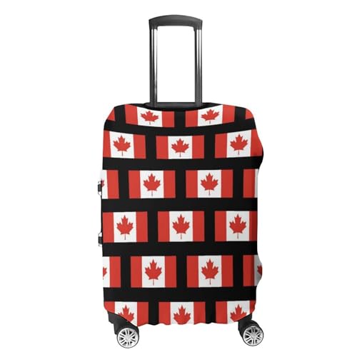 Canada Plaid ​​Canadian Flag Luggage Covers Washable Travel Suitcase Cover Elastic Baggage Protector4