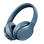 groov e Rhythm Wireless Headphones - Active Noise Cancelling Headphones with 32Hrs of Audio Playback - Bluetooth & 3.5mm Audio Jack - Blue