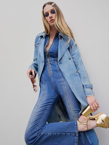 CIDER Statement Maker Denim Trench Coat2