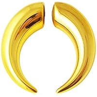 Monster Piercing Tapón magnético de oro anodizado tribal CBB,