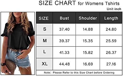 PRETTYGARDEN Women's Short Sleeve Casual T Shirts Summer Ruffle Plain Round Neck Loose Fit Tee Blouse Tops 6 PRETTYGARDEN Women's Short Sleeve Casual T Shirts Summer Ruffle Plain Round Neck Loose Fit Tee Blouse Tops
