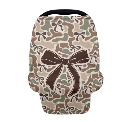 Image of Camo Duck Carseat Cover Baby Nursing Cover, Lightweight Nursing Cover Up for Breastfeeding, Multi Use Infant Stroller Canopy for Family Friedns