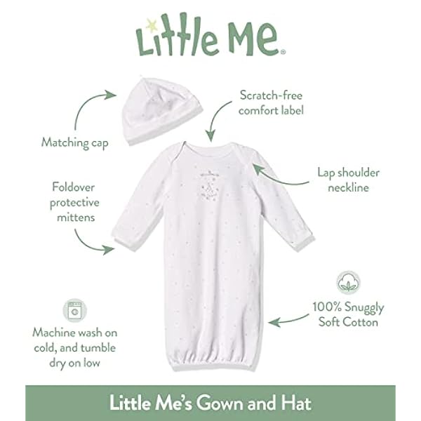 Little Me Conjunto de vestido y sombrero de 2 piezas para niñas