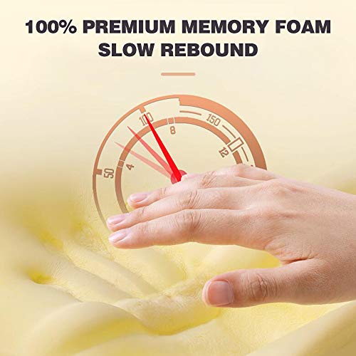Winjoy Lumbar Support Pillow for Office Chair, Memory Foam Ergonomic Orthopedic Backrest Back Cushion Pillow for Wheelchair, Car, Computer and Desk Seat-Lower Back Pain Relief