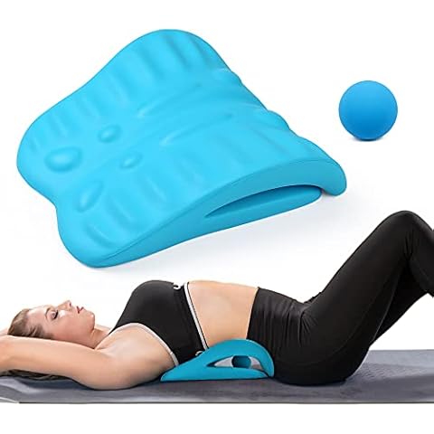 RESTCLOUD Back Stretcher for Back Pain Relief, Back Stretching Cushion, Chronic Lumbar Support Pillow Helps with Spinal Stenosis, Herniated Disc and Sciatica Nerve Pain Relief Lumbar Stretcher Cover