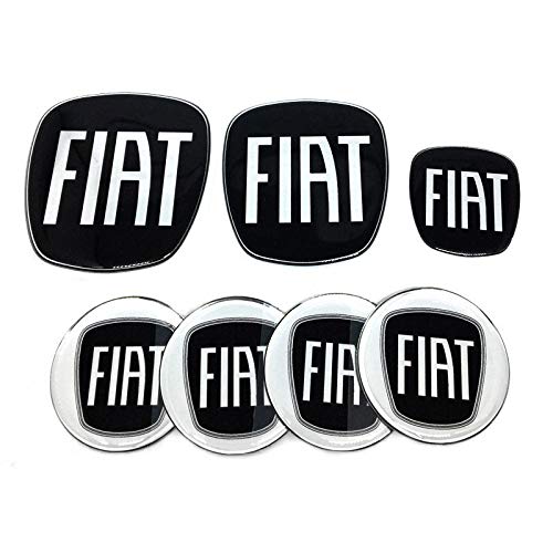 Kit Adesivos Fiat Black Diant Tras Vol Calotas Punto 08/16