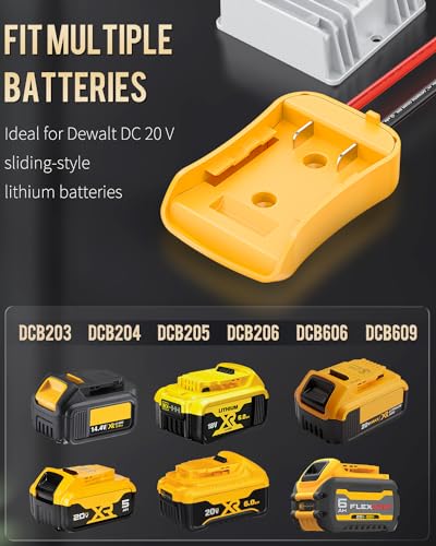 Image of Vibit 20V to 12V Step-Down Converter for Dewalt Battery Adapter 180W Buck