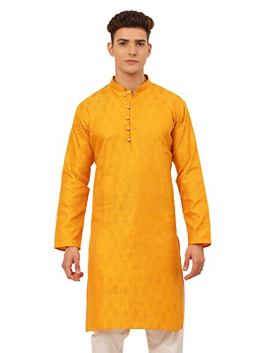 Image of Jompers Silk Blend Men's Woven Design Kurtas.